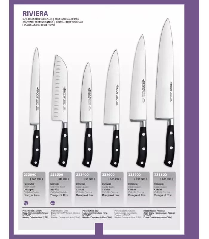 Cuchillo cocinero Riviera, hoja 300 mm. ⚔️