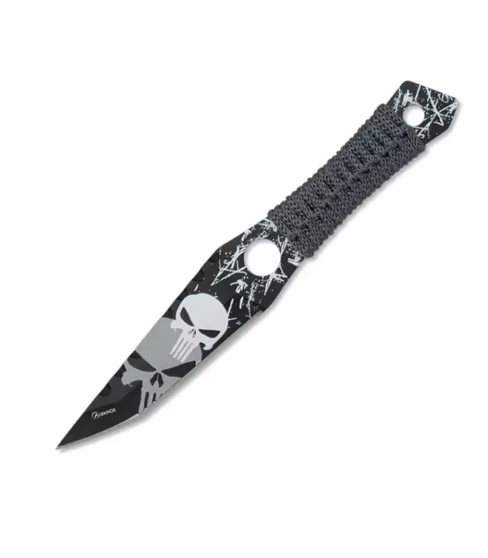 Cuchillo lanzador calavera Skull 3D, set 3 piezas ⚔️