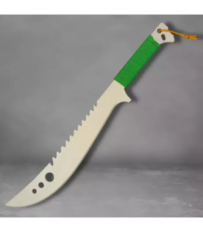 Machete de madera para entrenamiento, cordón verde ⚔️