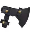Hacha pesada de acero con funda de cuero (36 cm) ⚔️