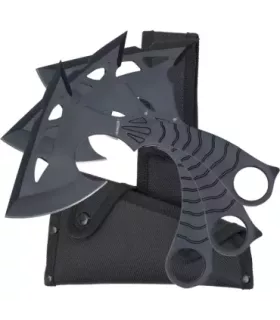 Conjunto de 3 machados táticos com capa de nylon ⚔️