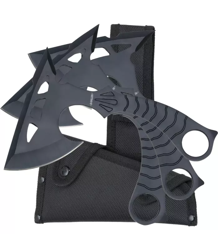 Set de 3 haches tactiques avec étui en nylon ⚔️