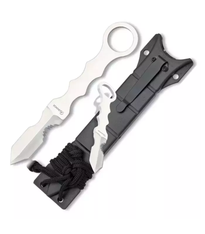 Cuchillo lanzador 1 solo filo, hoja punta de lanza ⚔️