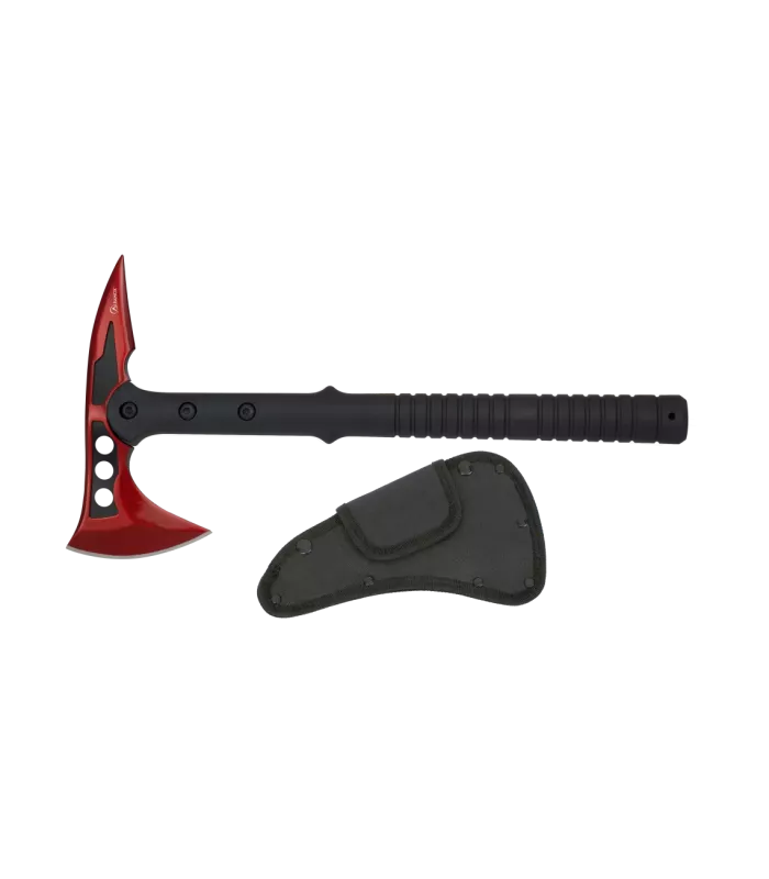 Albainox brand tactical axe red - black with sheath ⚔️
