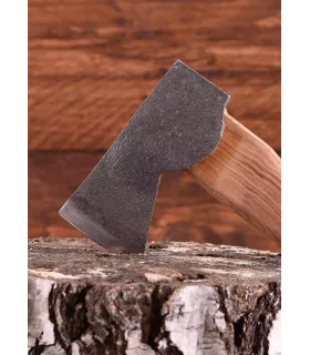 Hache fonctionnelle d'extérieur avec étui en cuir (29,5 cm).