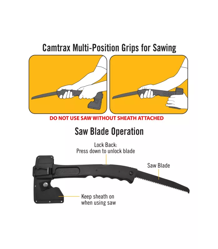 Machado tático multifuncional Camillus modelo CAMTRAX, com capa ⚔️