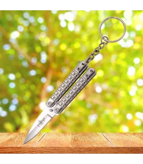 Schmetterlings-Schlüsselanhänger-Messer, spiegelnder Glanz ⚔️