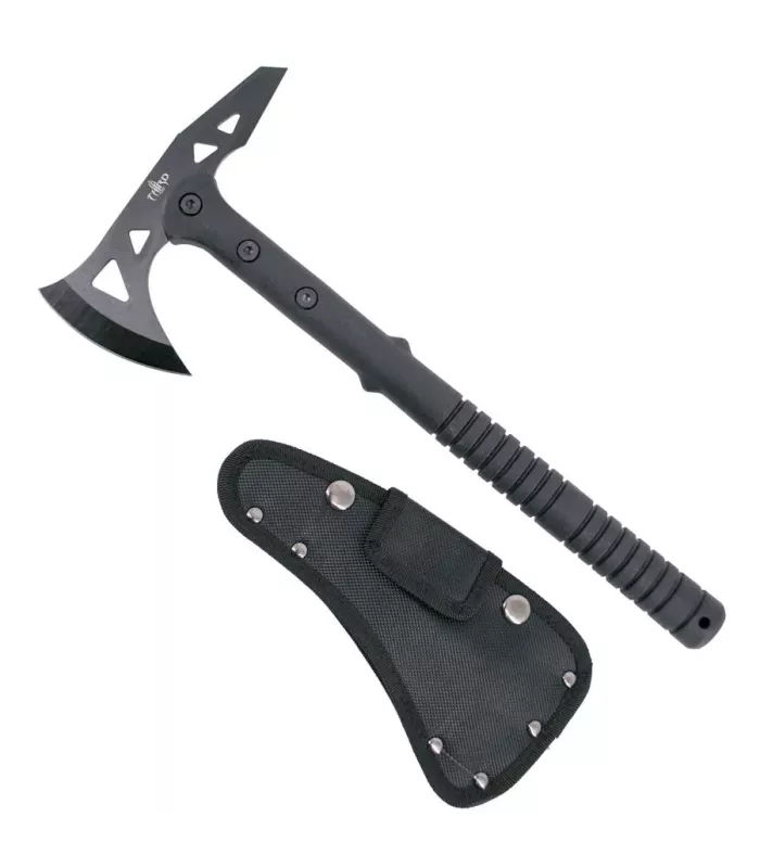 Machado tático Third com lâmina em aço 420 e cabo preto de ABS ⚔️