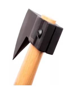 Kampeerbijl Hudson Bay korte steel, zwarte blad, korte steel