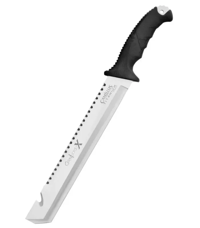 Taktischer Machete, Schnittmesser, schwarz, Camillus Modell CARNIVORE X, mit