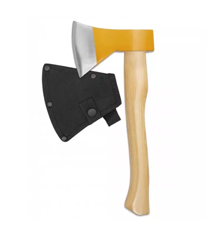 Albainox økse med stålblad og træhåndtag (43 cm.) ⚔️