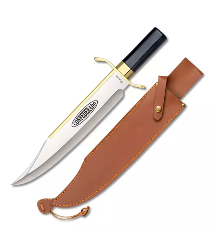 Cuchillo de caza Bowie Confederado, con funda ⚔️
