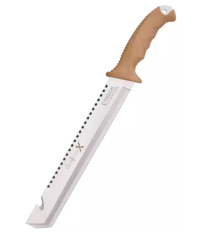 Machete táctico cortacañas Camillus modelo CARNIVORE X, con funda ⚔️