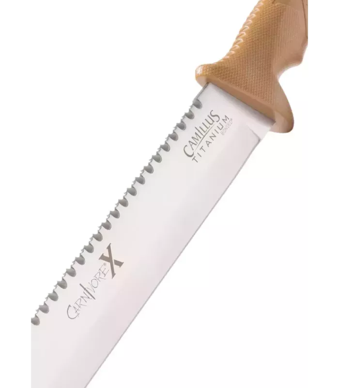 Machete táctico cortacañas Camillus modelo CARNIVORE X, con funda ⚔️