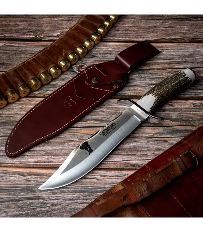 Cuchillo Bowie Hirschgeweih von Cudeman ⚔️