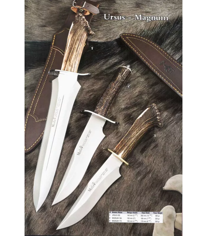 Messer Ursus-Magnum Griffel aus Hirschgeweih ⚔️