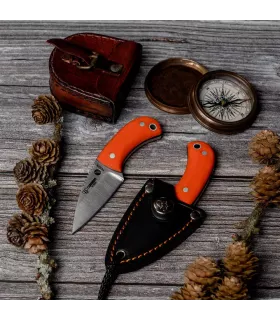 Yoda Noodle Knife with Orange Handle from Cudeman ⚔️