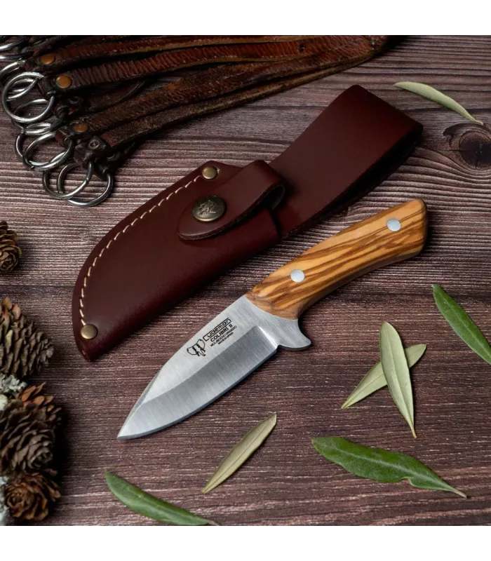Cuchillo desollador Cudeman, mango olivo ⚔️
