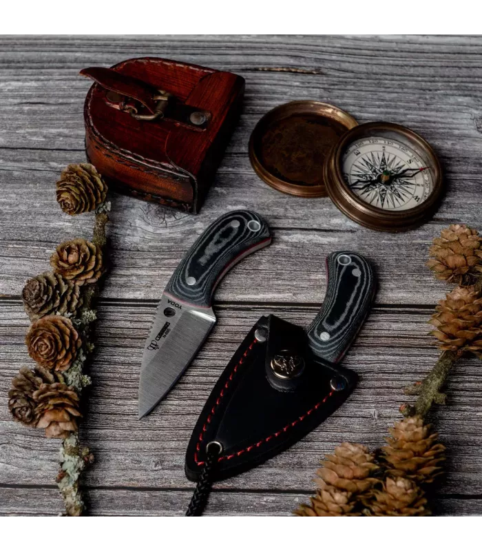 Yoda Leather Knife with Needle-Point Blade by Cudeman ⚔️