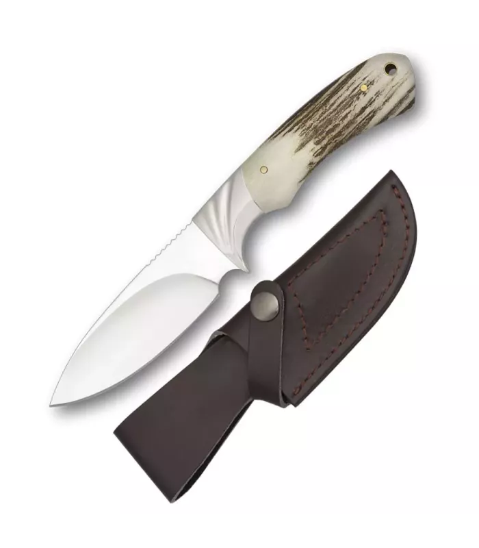 Hunting knife with deer horn handle ⚔️