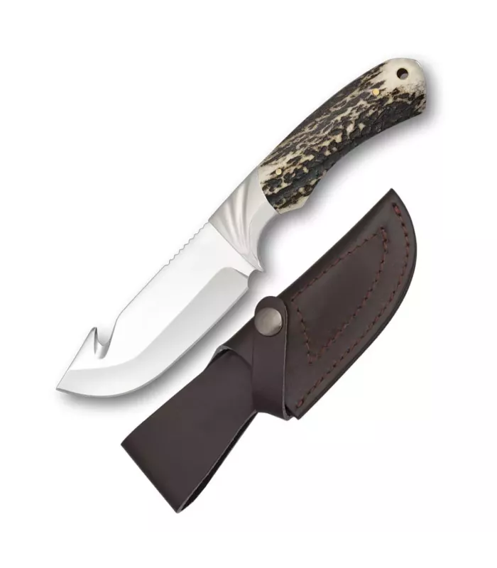 Faca de caça empunhadura de chifre de veado ⚔️