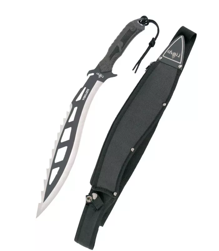 Facão cortacaças com capa Modelo Third Yakuza prateado ⚔️