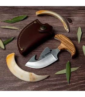 Cuchillo desollador, skinner, mango olivo ⚔️