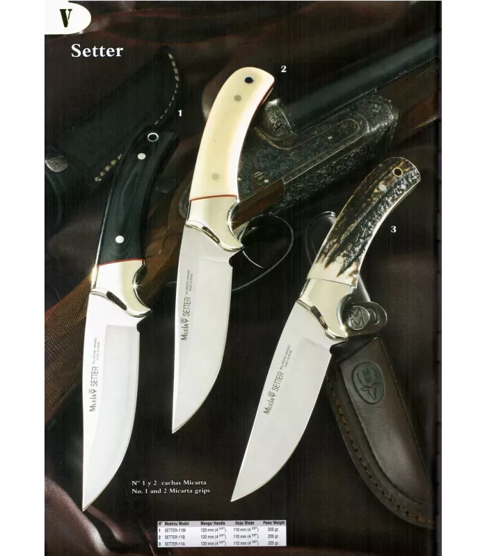 Jagdmesser für Setter, Ganzstahl von Muela ⚔️