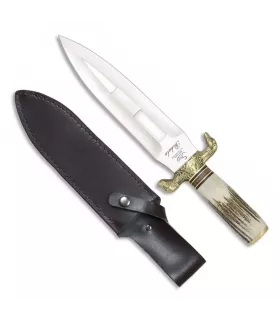Cuchillo de remate de Caza Rehala, asta de ciervo ⚔️