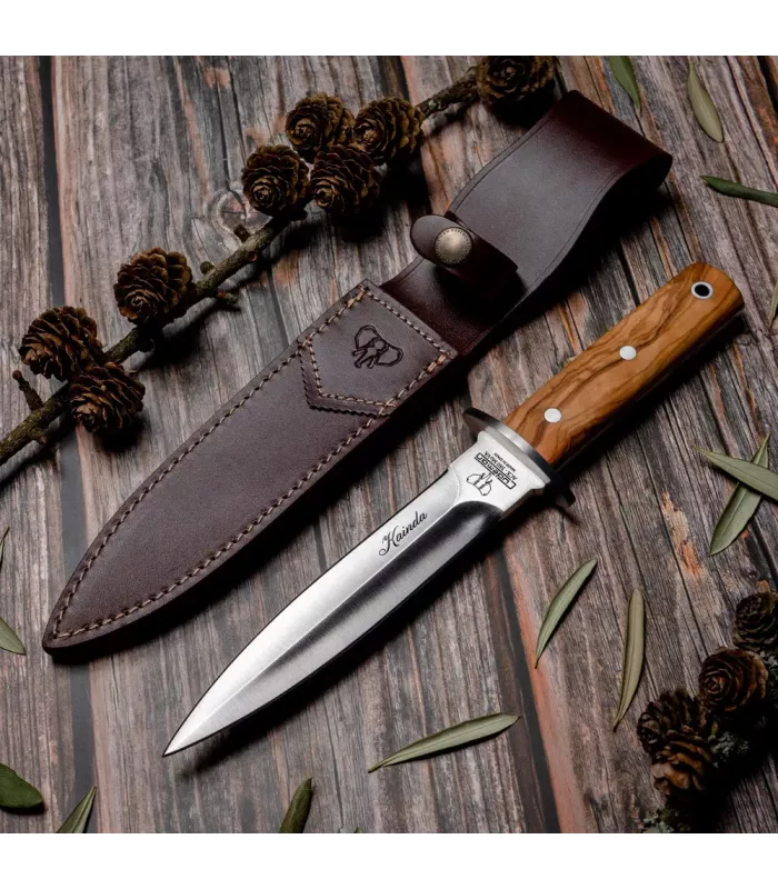 Cudeman Hunting Knife, Olive Wood Handle ⚔️