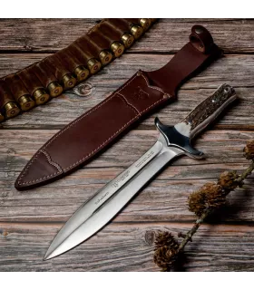 Cuchillo de remate de Montería Cudeman, Asta de ciervo ⚔️