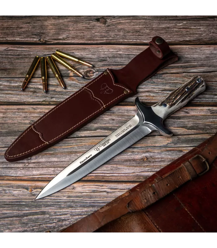 Couteau de chasse de finition, bois de cerf ⚔️