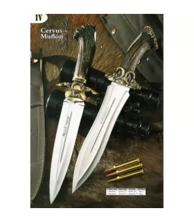 Jagdmesser Cervus Geweihgriff