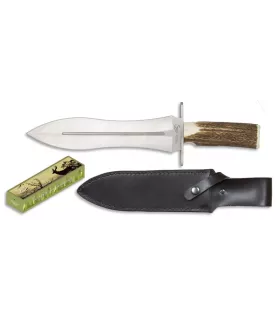Cuchillo de remate de caza, mango asta ciervo ⚔️