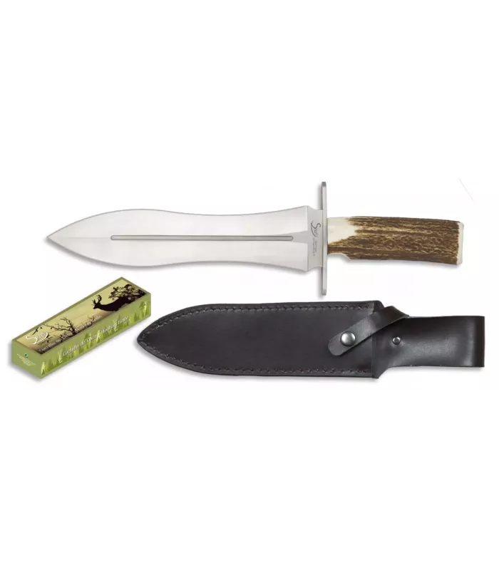 Couteau de finition de chasse, manche en bois de cerf ⚔️