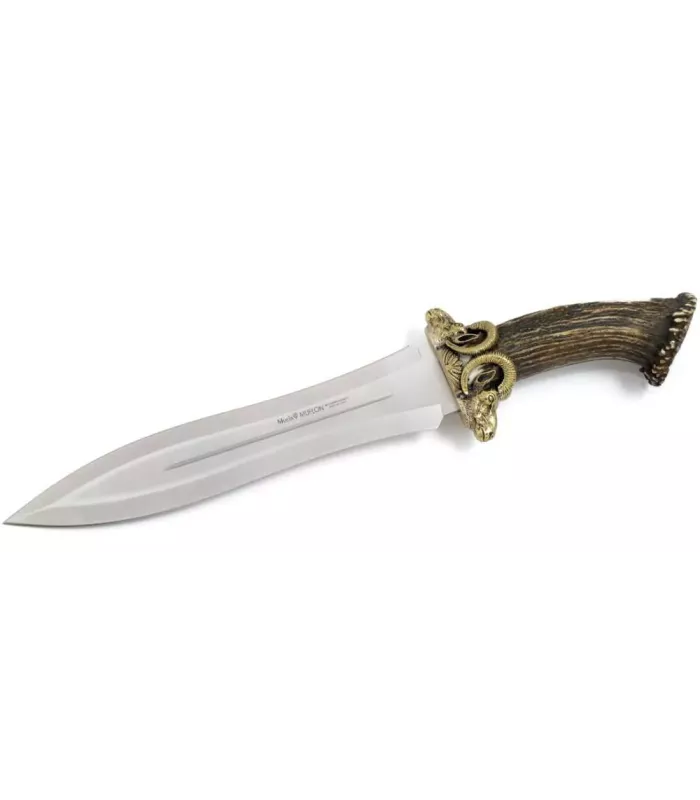 Muflon afslutningskniv med hjortetak og skaft af hjorteben ⚔️