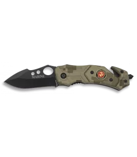 Coltello di salvataggio U.S. MARINES, lama di 6 cm. ⚔️
