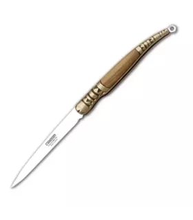 Couteau à stylet avec poignée en bois d'olivier, lame de 5,5 cm. ⚔️