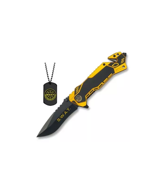 Couteau de secours S.W.A.T. avec plaque ⚔️