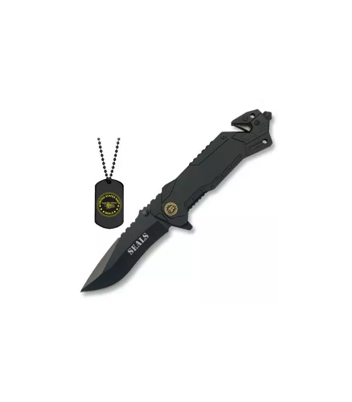 SEALS rescue knife with badge ⚔️