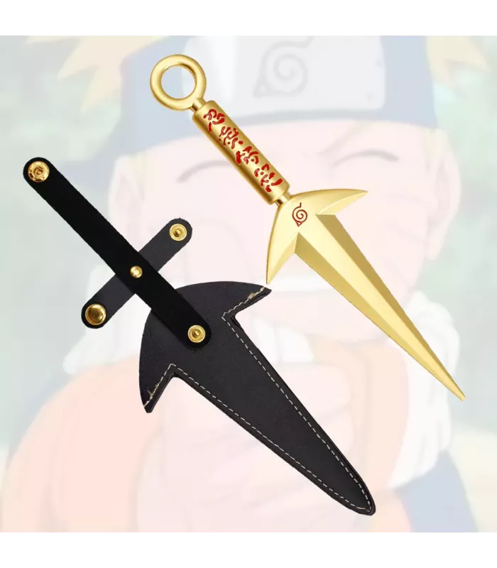 Gouden anime Naruto werpmes met schede ⚔️
