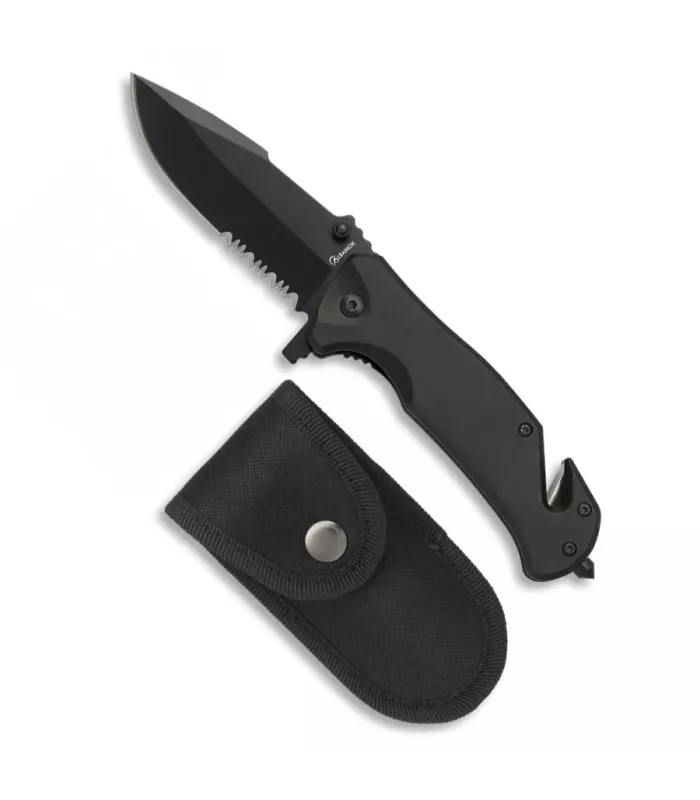 Canivete de resgate Albainox, na cor preta ⚔️