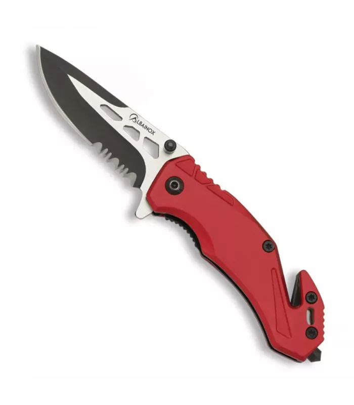 Canivete tático de segurança vermelho Albainox - vermelho ⚔️