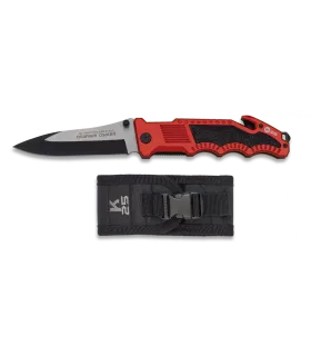 Coltello di salvataggio K25 sicurezza rossa, lama liscia ⚔️