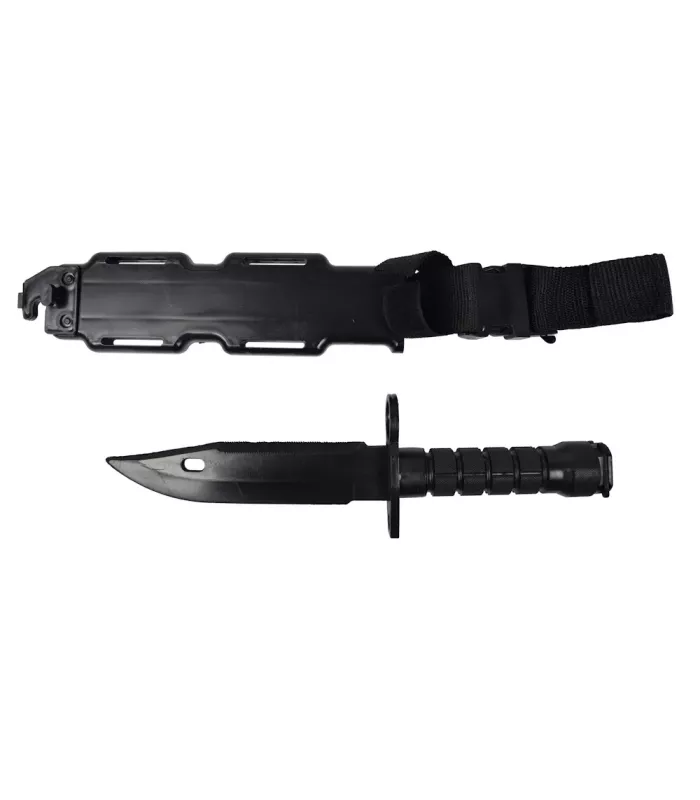 Cuchillo bayoneta de entrenamiento en plastico, color negro ⚔️