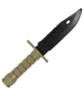 Trainingsmes bajonetmes van plastic, beige kleur