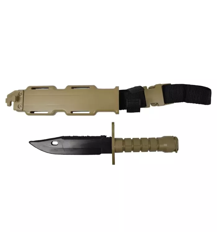 Cuchillo bayoneta de entrenamiento en plastico, color beige ⚔️