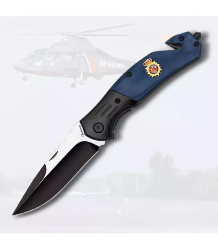 Navaja de rescate Albainox azul Policía Nacional (19,6 cm.) ⚔️