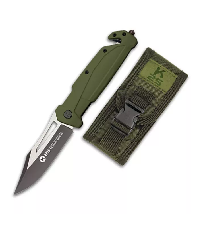 Canivete de resgate K25 com lâmina tipo tanto ⚔️