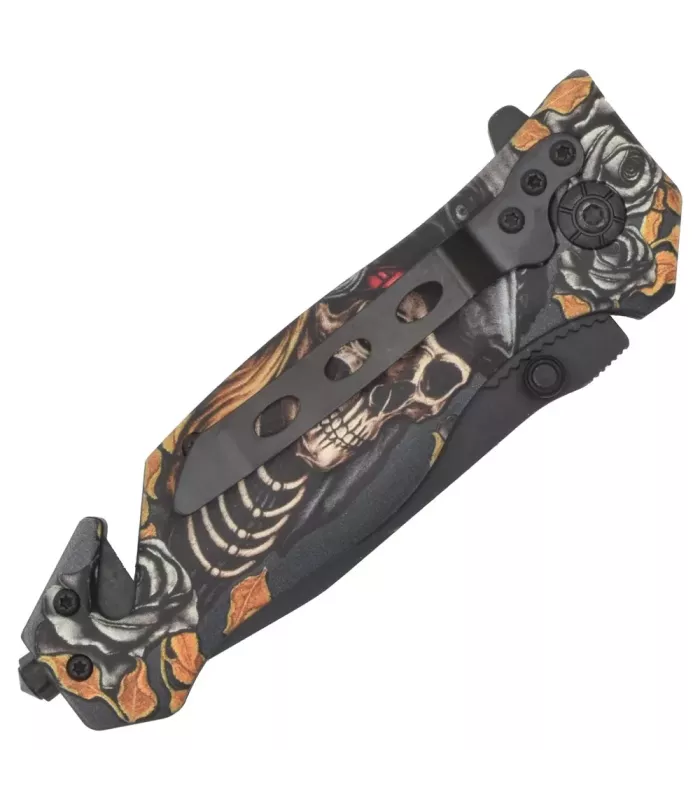 Rescue Knife SCK Skulls, Glass Breaker, and Seatbelt Cutter ⚔️